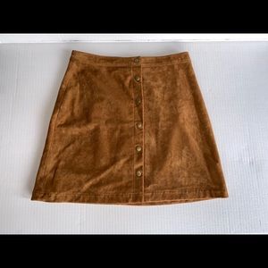 Maison Jules Suede Skirt